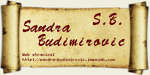 Sandra Budimirović vizit kartica